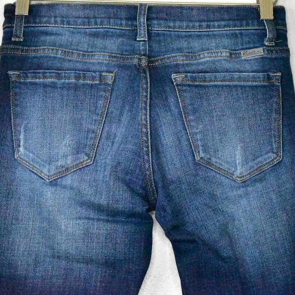 KanCan Jeans Womens 27 Mid Rise Destructed Skinny Distressed Stretch Denim Fray - Picture 10 of 14